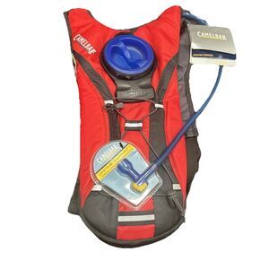 Camelbak Classic Hydration Pack Backpack Red & Black with Bladder Reflective